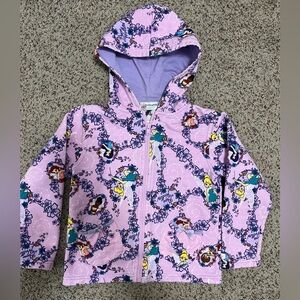Disney Kids Lavender and Pink Floral Tinkerbell Hoodie